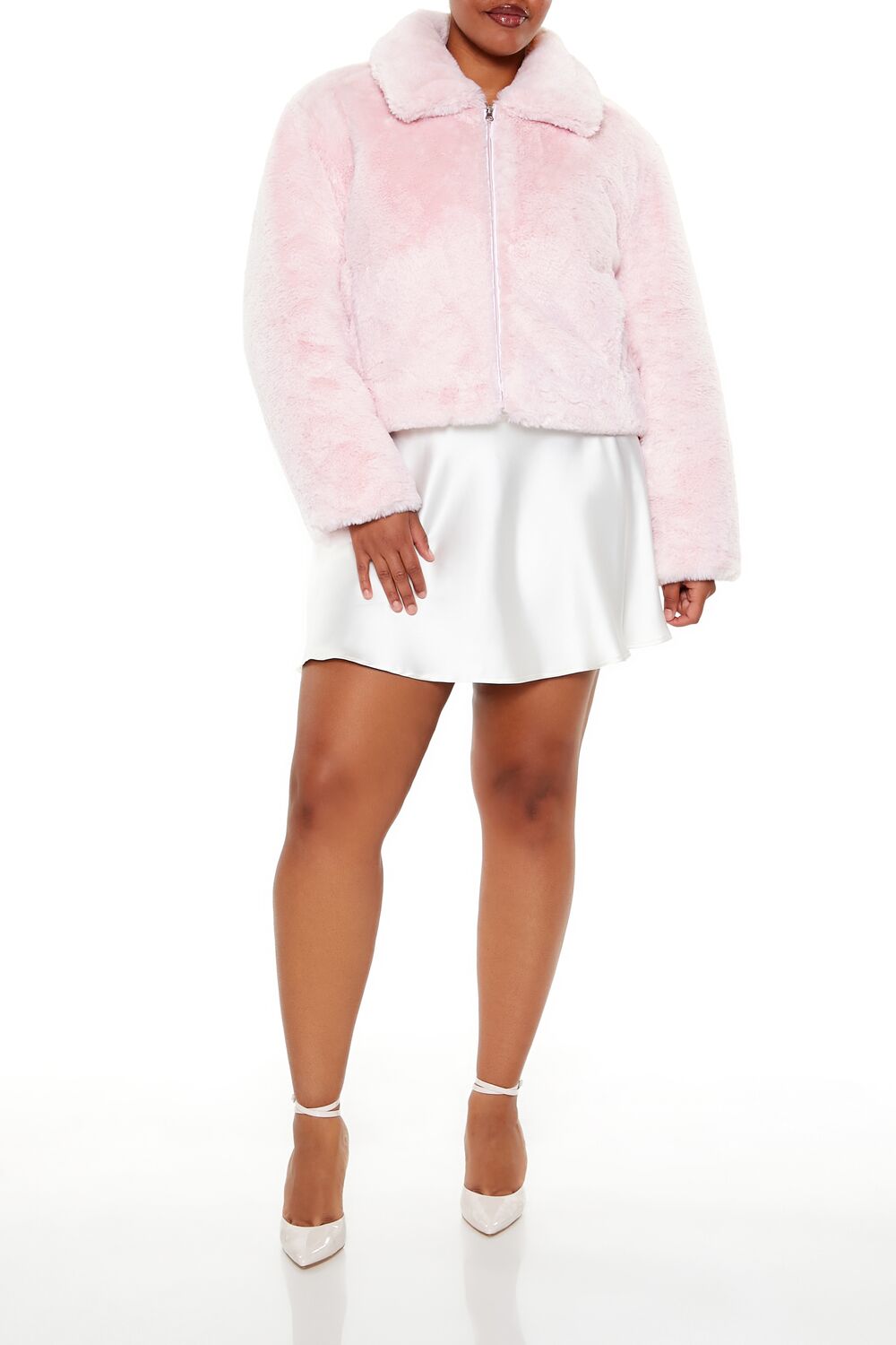 Plus Size Faux Fur Zip-Up Coat | Forever 21 Womens