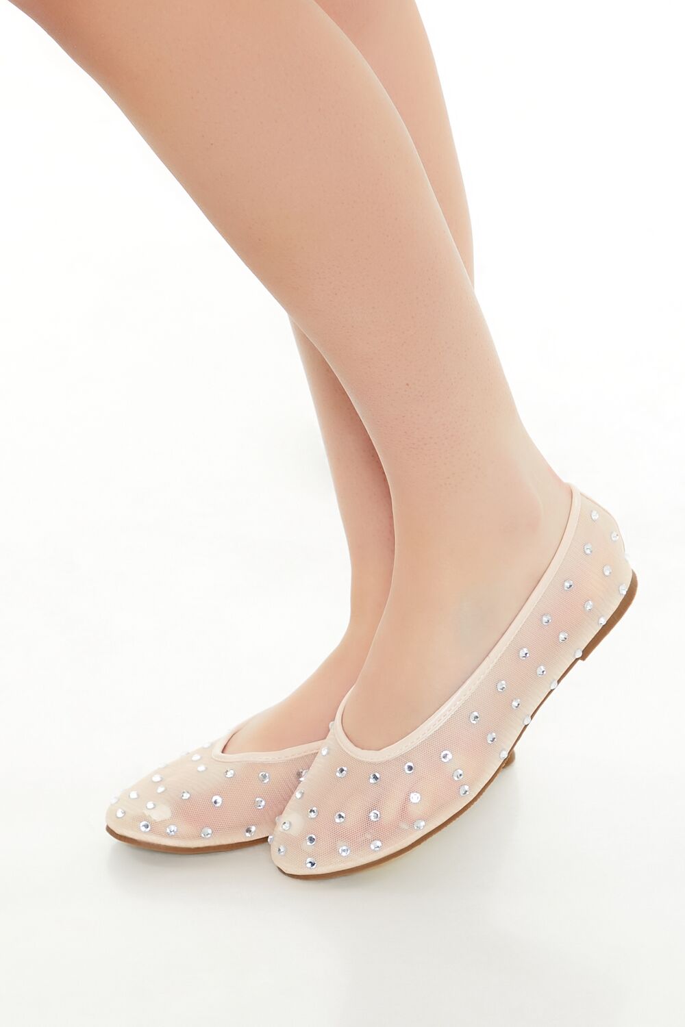 Sheer Rhinestone Ballet Flats | Forever 21 Womens