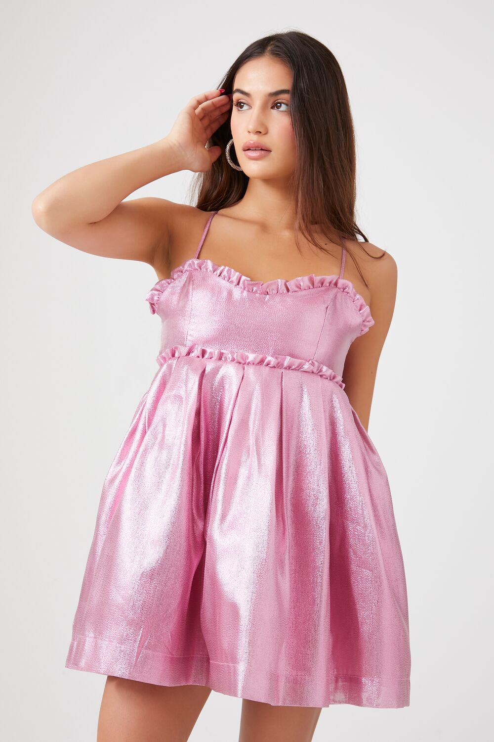 Metallic Bow Babydoll Dress | Forever 21 Womens