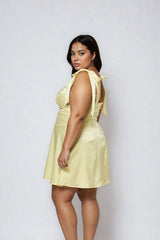Plus Size Satin Bow-Strap Mini Dress | Forever 21 Womens