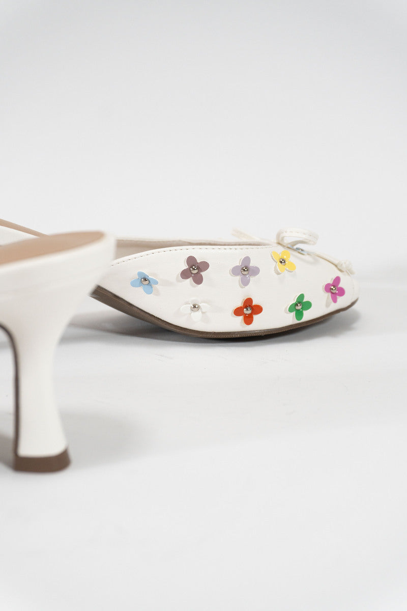 Floral Embellished Heeled Mules | Forever 21 Womens