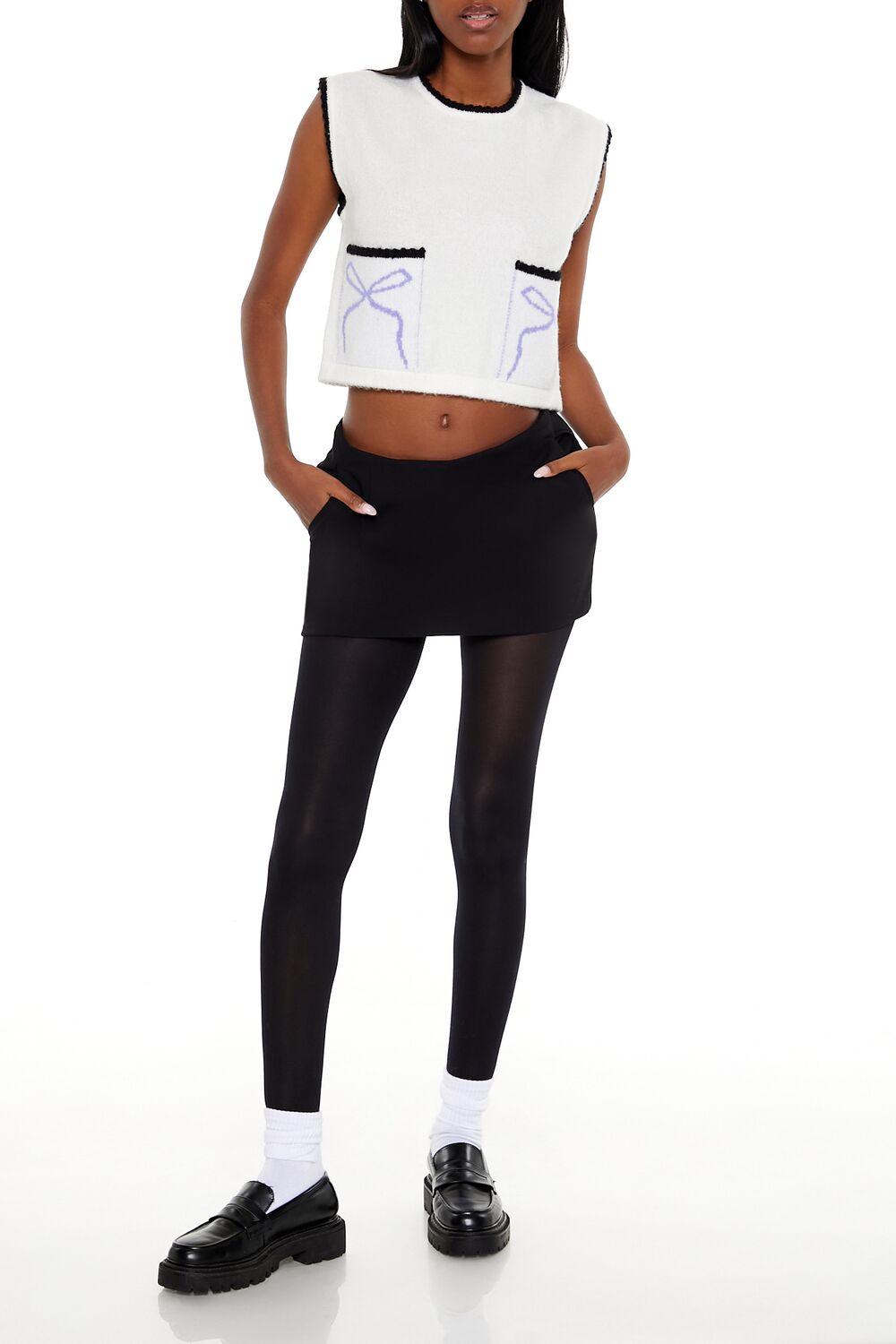 Cropped Bow Sweater Vest | Forever 21 Womens