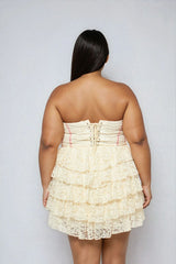 Plus Size Strapless Lace Fit & Flare Mini Dress | Forever 21 Womens