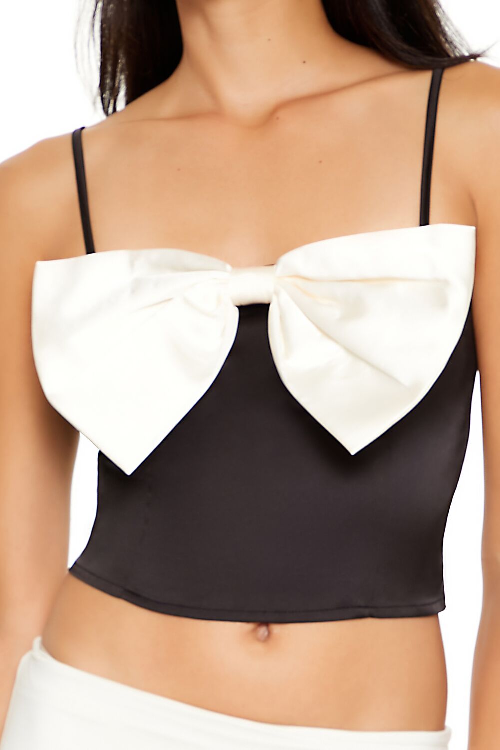 Contrast Bow Cropped Cami | Forever 21 Womens