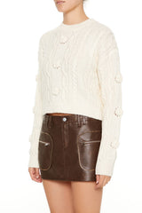 Rosette Cable Knit Sweater | Forever 21 Womens
