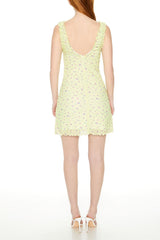 Floral Lettuce-Edge Mini Dress | Forever 21 Womens