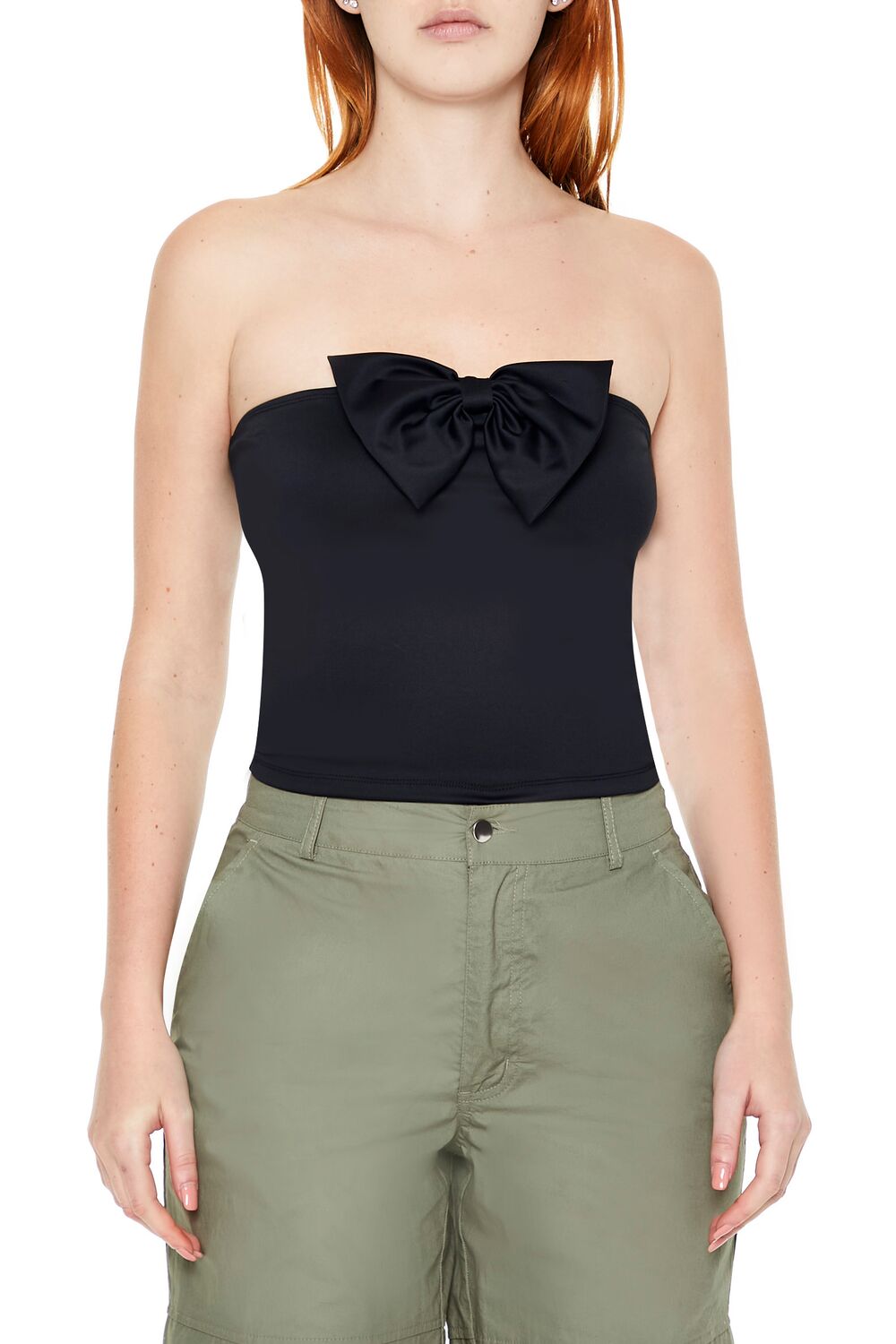 Scuba Knit Bow Tube Top | Forever 21 Womens