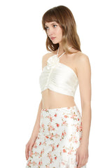 Rosette Halter Crop Top | Forever 21 Womens