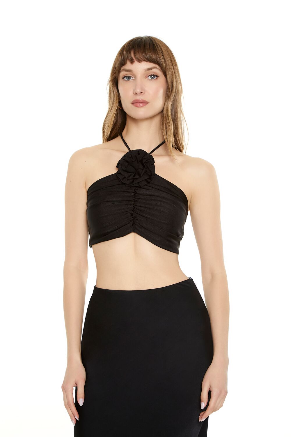 Rosette Halter Crop Top | Forever 21 Womens