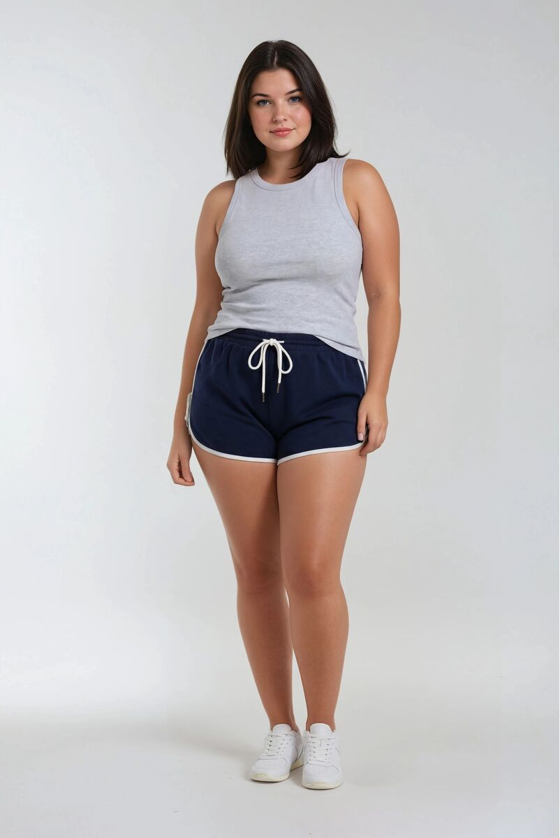 Plus Size Contrast-Trim Tie-Accent Shorts | Forever 21 Womens