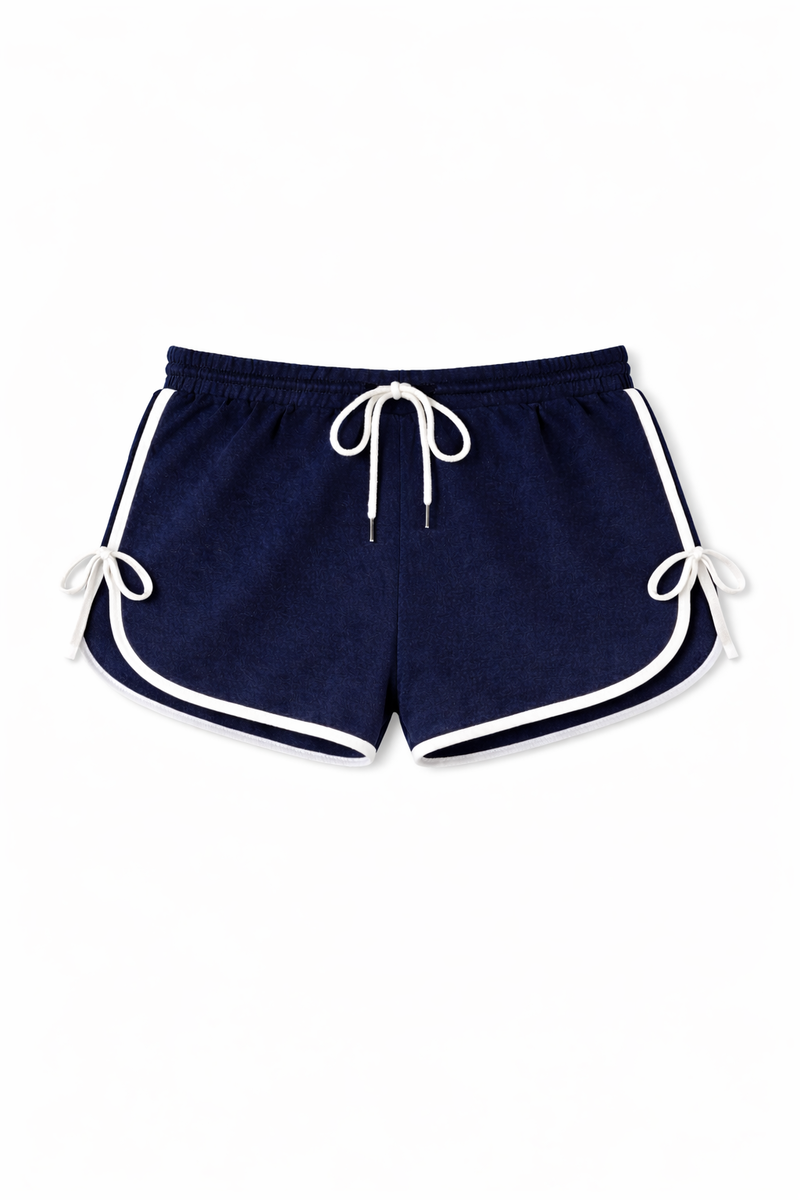 Plus Size Contrast-Trim Tie-Accent Shorts | Forever 21 Womens