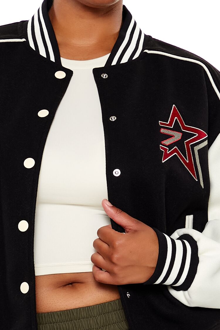Plus Size Star Girl Varsity Jacket | Forever 21 Womens