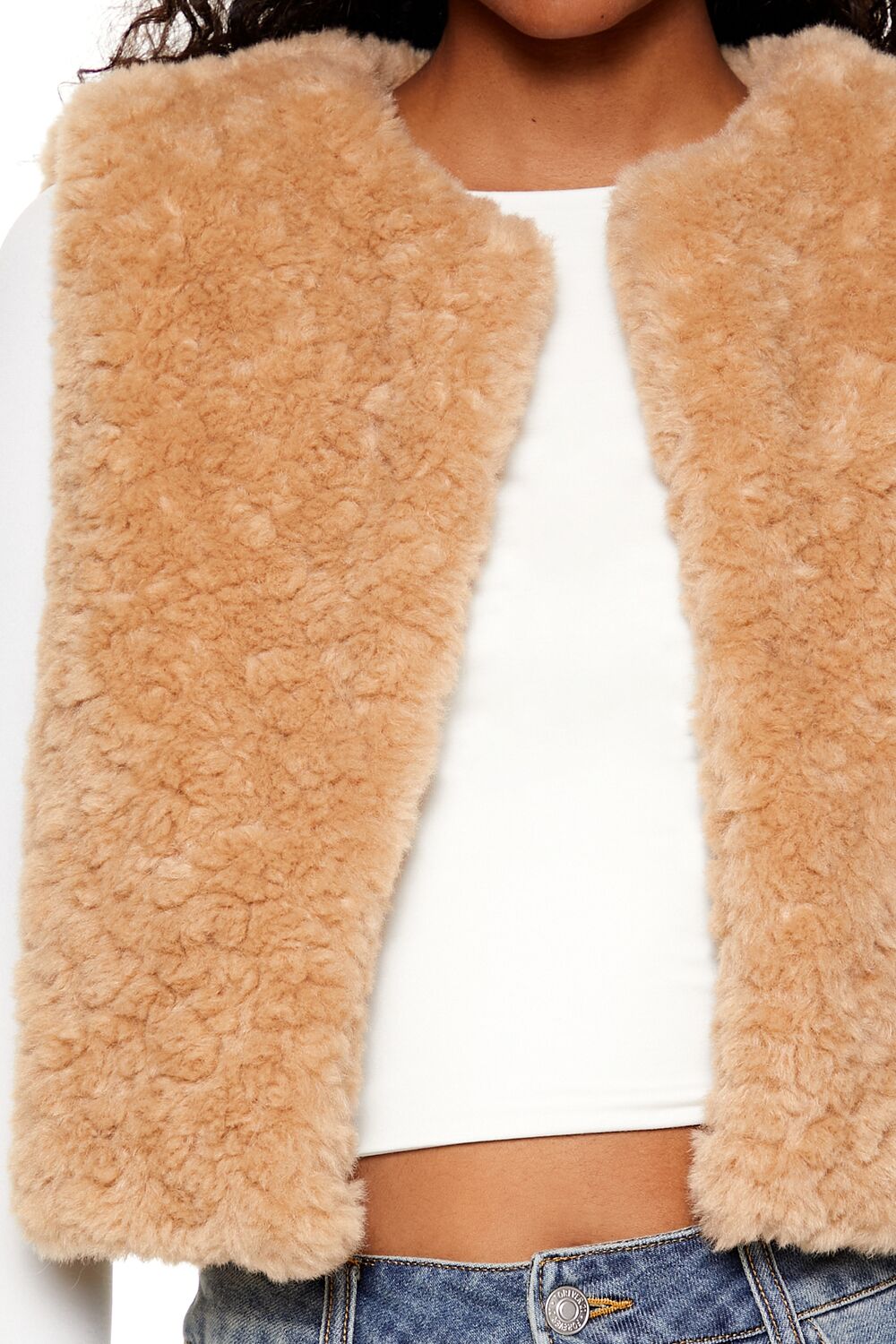 Faux Shearling Cropped Vest | Forever 21 Womens