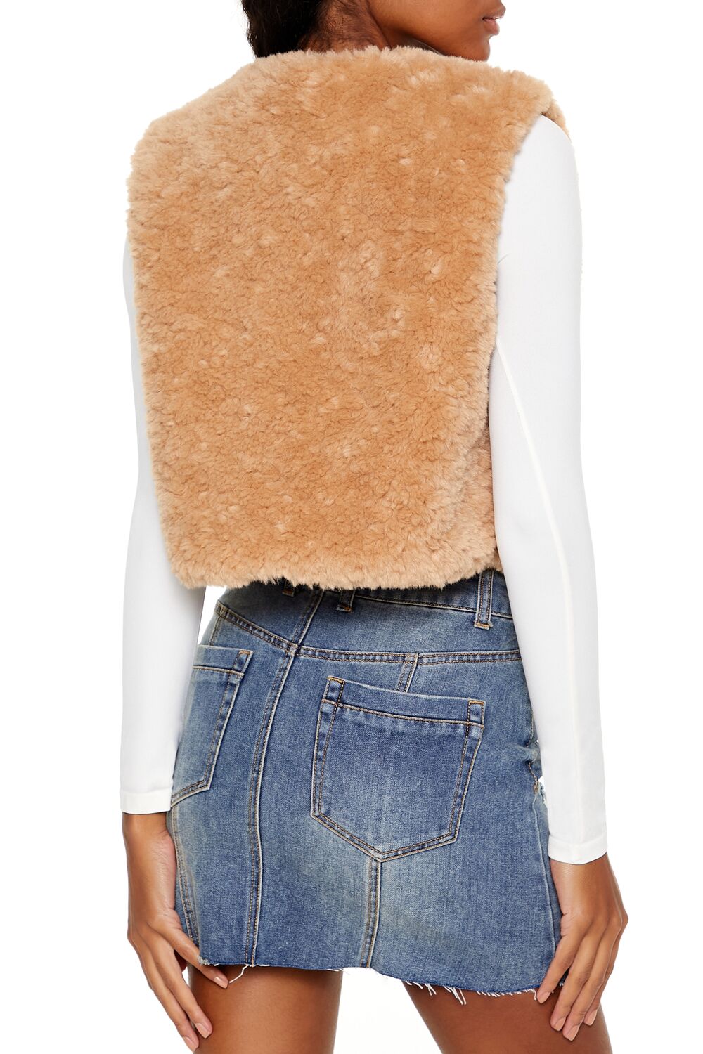 Faux Shearling Cropped Vest | Forever 21 Womens