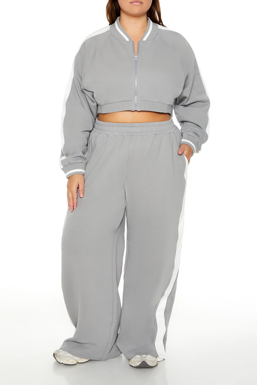 Plus Size Active Striped Jacket | Forever 21 Womens