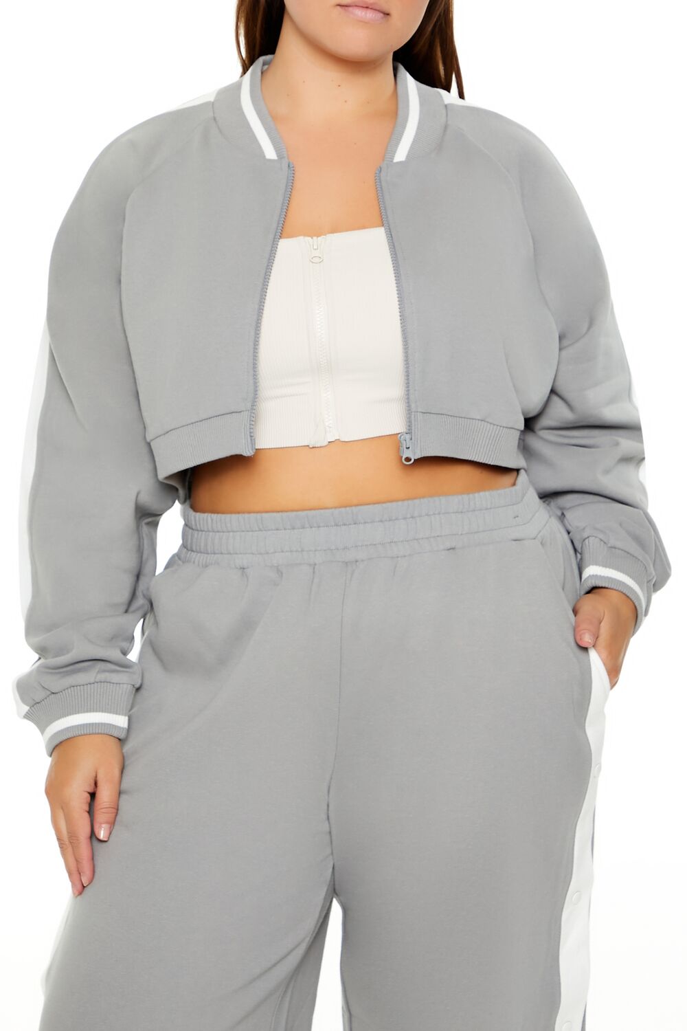 Plus Size Active Striped Jacket | Forever 21 Womens