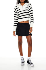 Striped Half-Zip Sweater | Forever 21 Womens