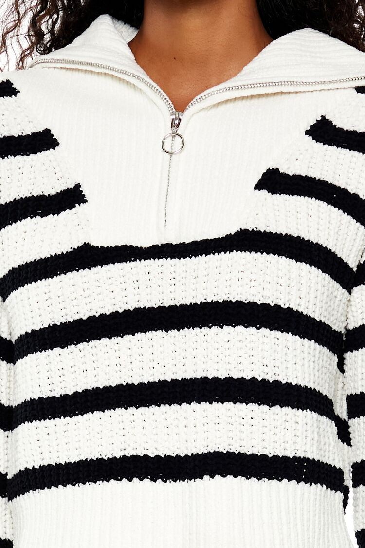 Striped Half-Zip Sweater | Forever 21 Womens