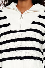 Striped Half-Zip Sweater | Forever 21 Womens