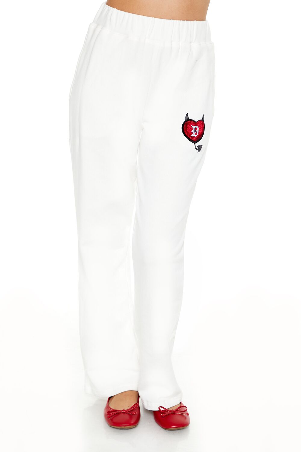 Embroidered Devil Heart Sweatpants | Forever 21 Womens