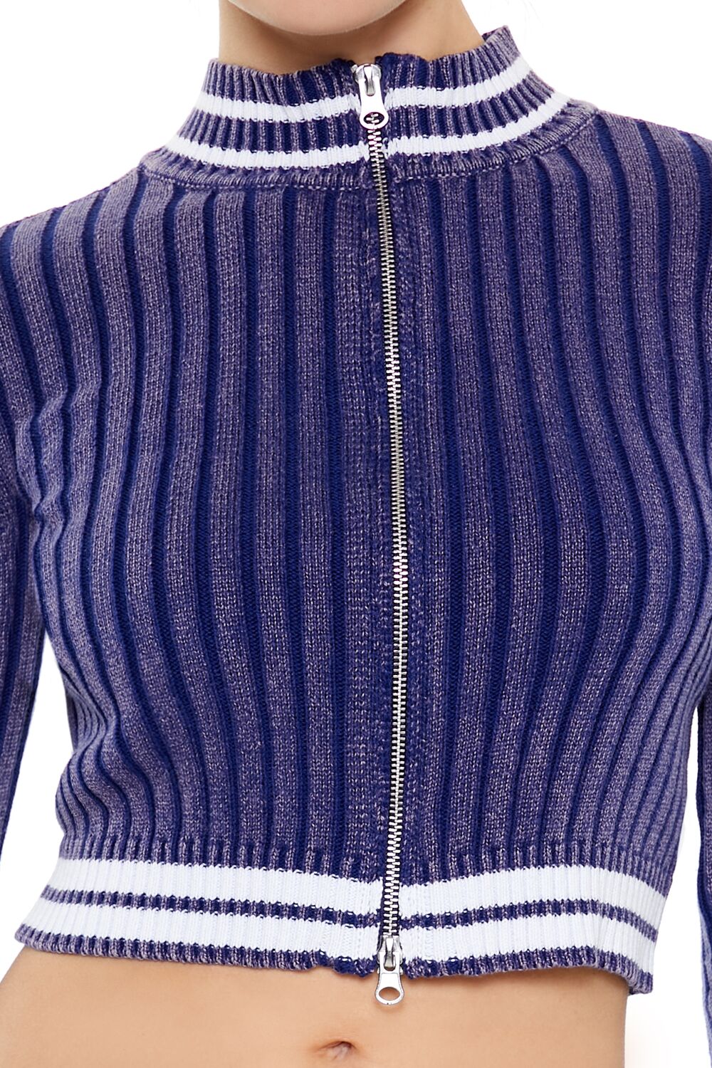 Varsity-Striped Zip-Up Sweater | Forever 21 Womens