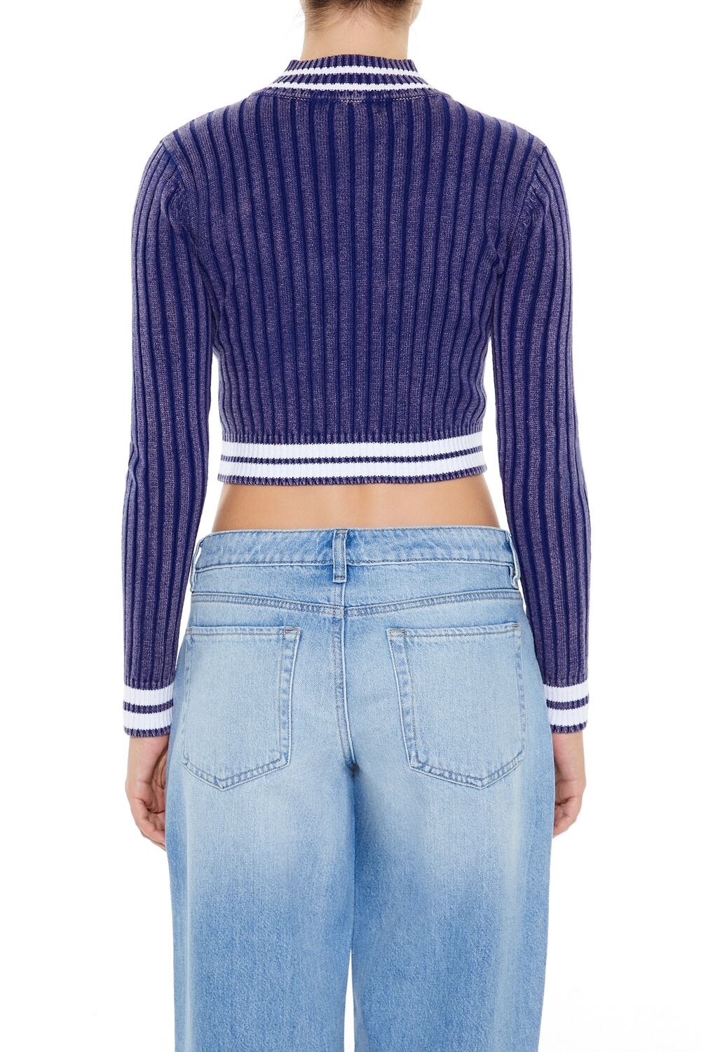 Varsity-Striped Zip-Up Sweater | Forever 21 Womens