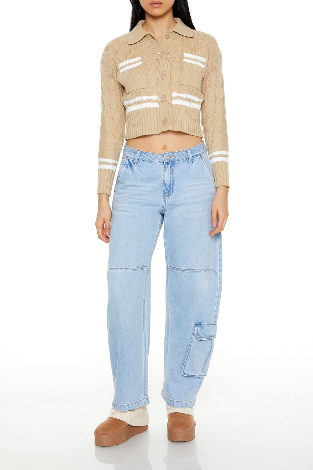 Varsity-Striped Cardigan Sweater | Forever 21 Womens