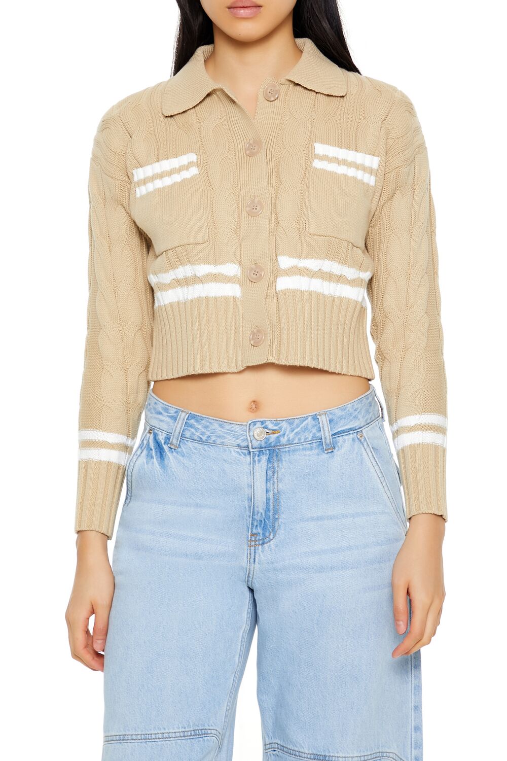 Varsity-Striped Cardigan Sweater | Forever 21 Womens