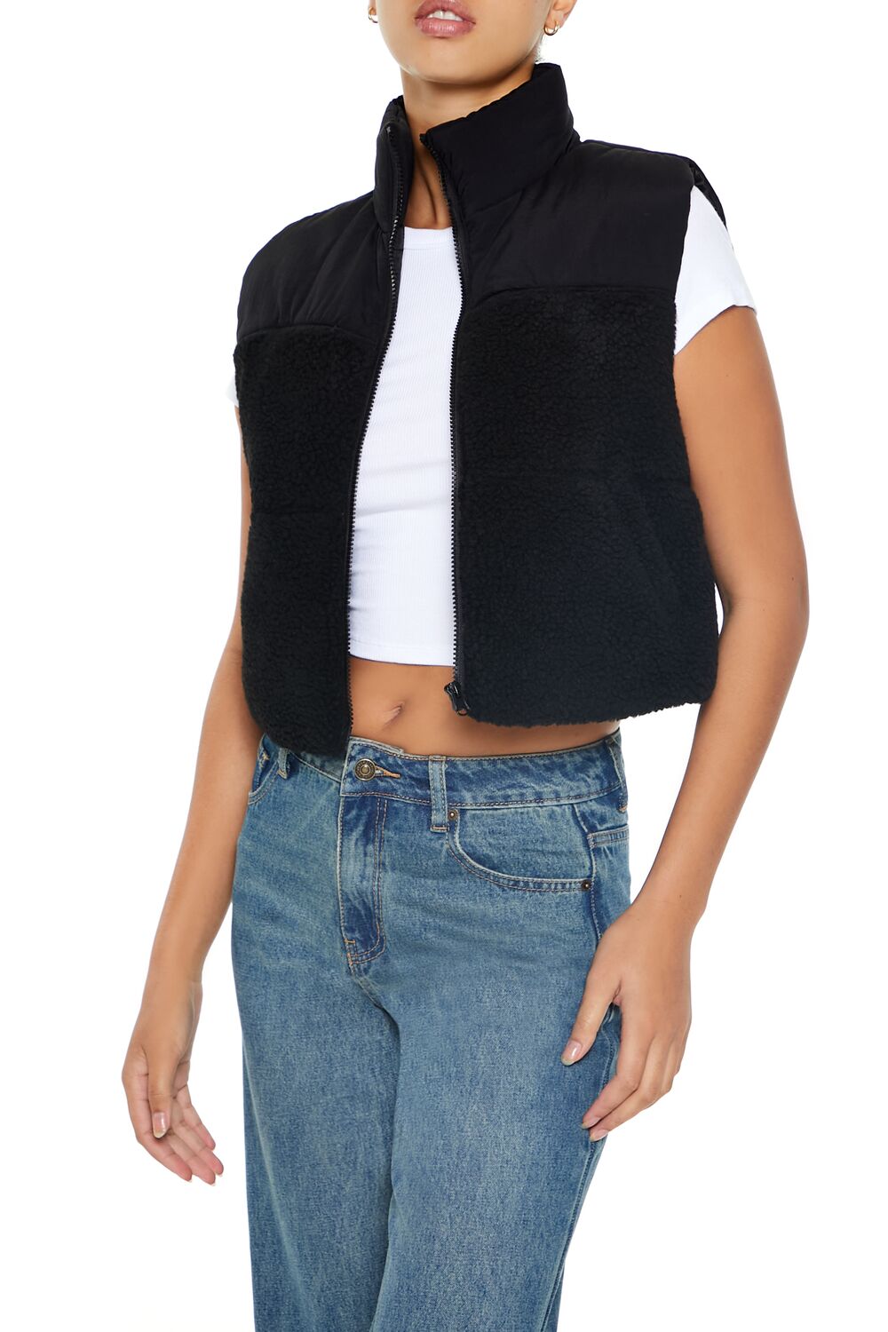 Cropped Faux Shearling Vest | Forever 21 Womens
