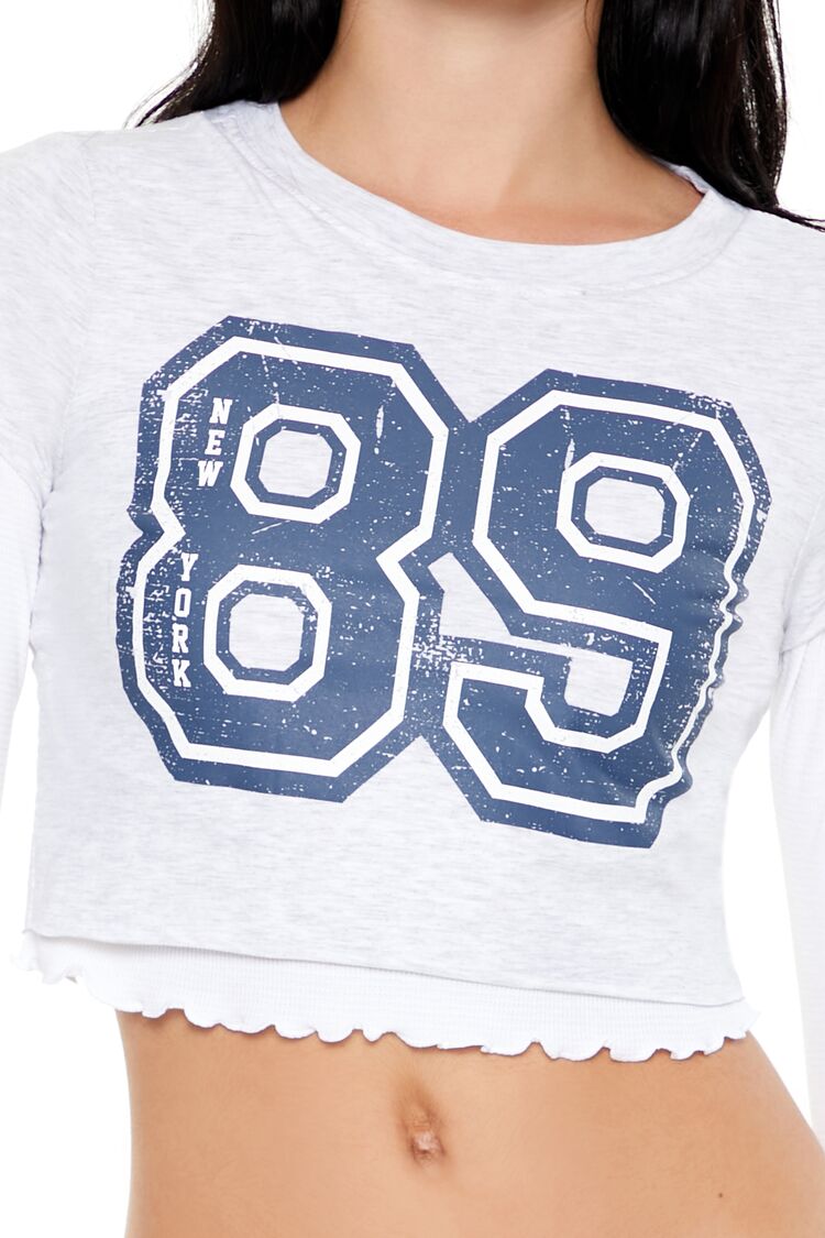 New York 89 Cropped Combo Tee | Forever 21 Womens