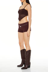 Sweater-Knit Chain Belt Shorts | Forever 21 Womens