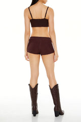 Sweater-Knit Chain Belt Shorts | Forever 21 Womens
