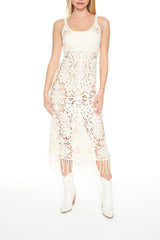 Crochet Fringe Midi Dress | Forever 21 Womens