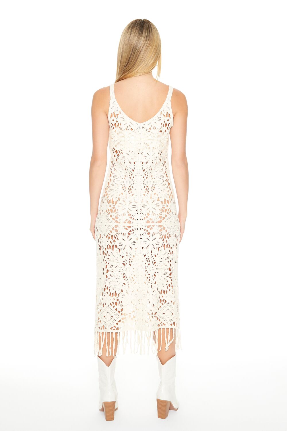 Crochet Fringe Midi Dress | Forever 21 Womens