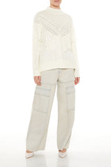 Fringe-Trim Mock Neck Sweater | Forever 21 Womens