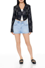 Studded Checkered Jacket | Forever 21 Womens