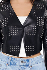 Studded Checkered Jacket | Forever 21 Womens