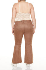 Plus Size Faux Suede Flare Pants | Forever 21 Womens