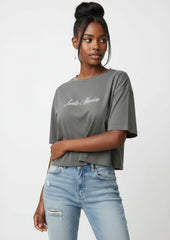 Santa Monica Boxy Cropped Tee | Forever 21 Womens