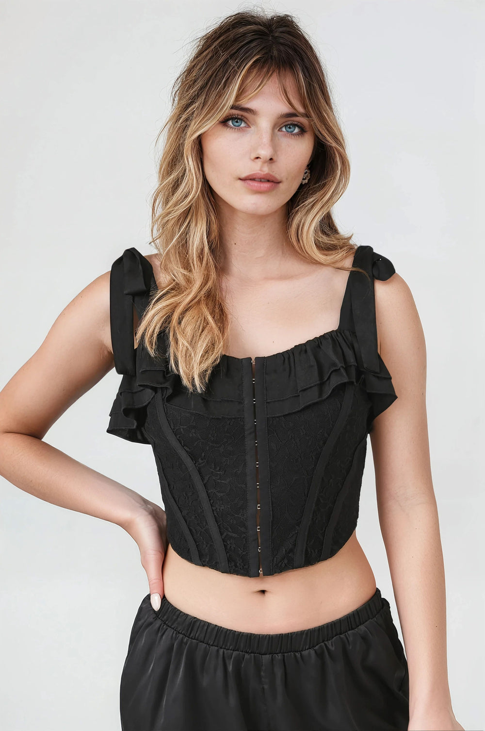 Lace Tie-Strap Corset Top | Forever 21 Womens
