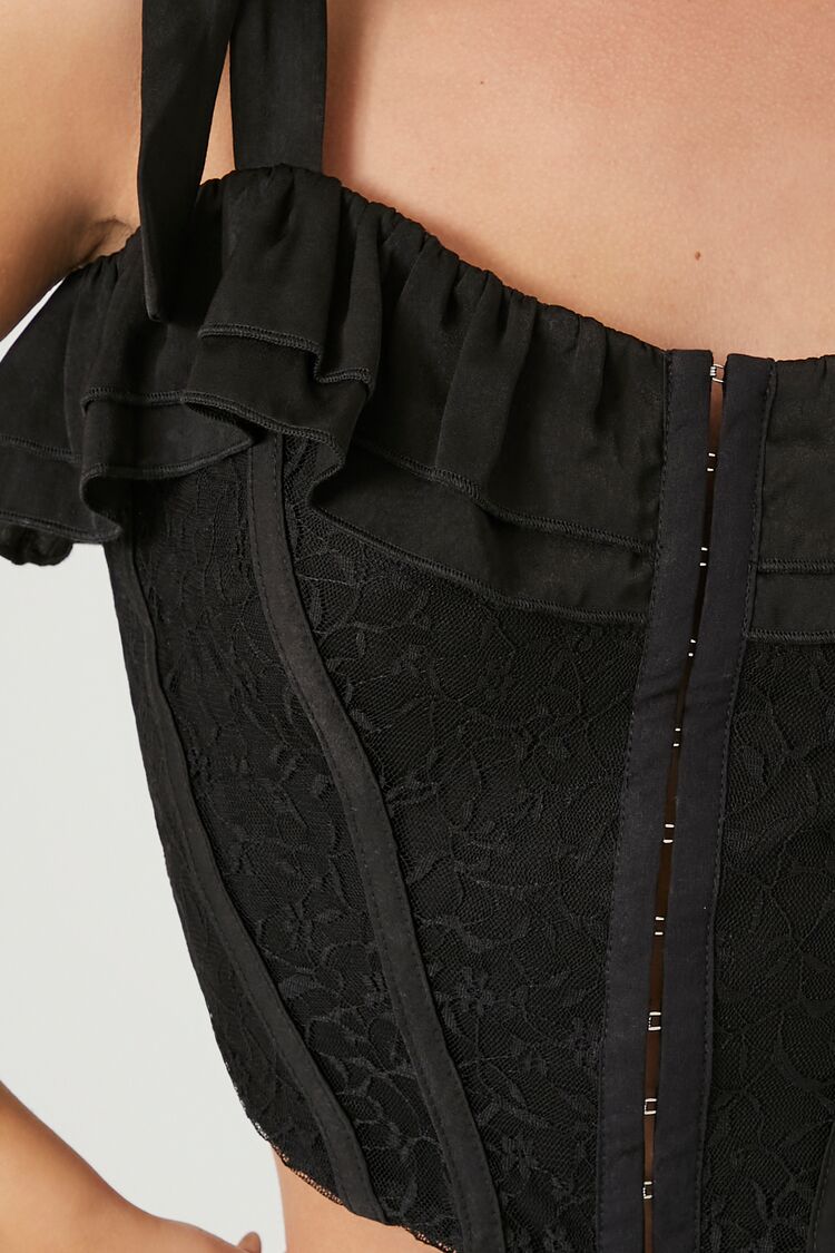 Lace Tie-Strap Corset Top | Forever 21 Womens