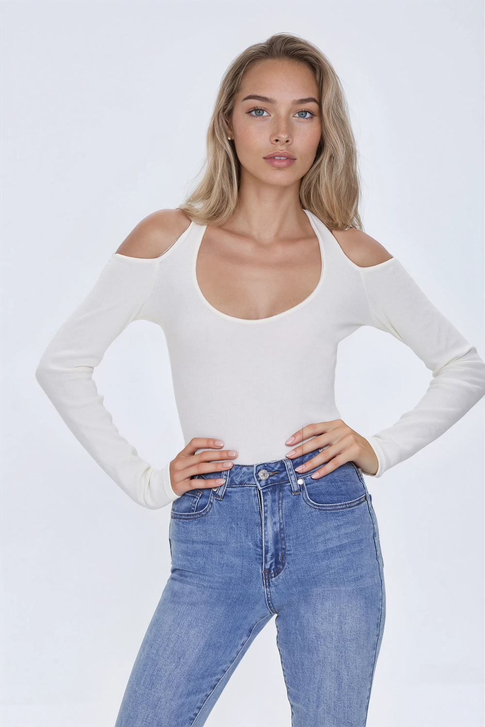 Ribbed Open-Shoulder Top | Forever 21 Womens