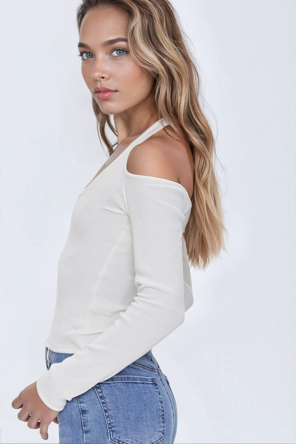 Ribbed Open-Shoulder Top | Forever 21 Womens