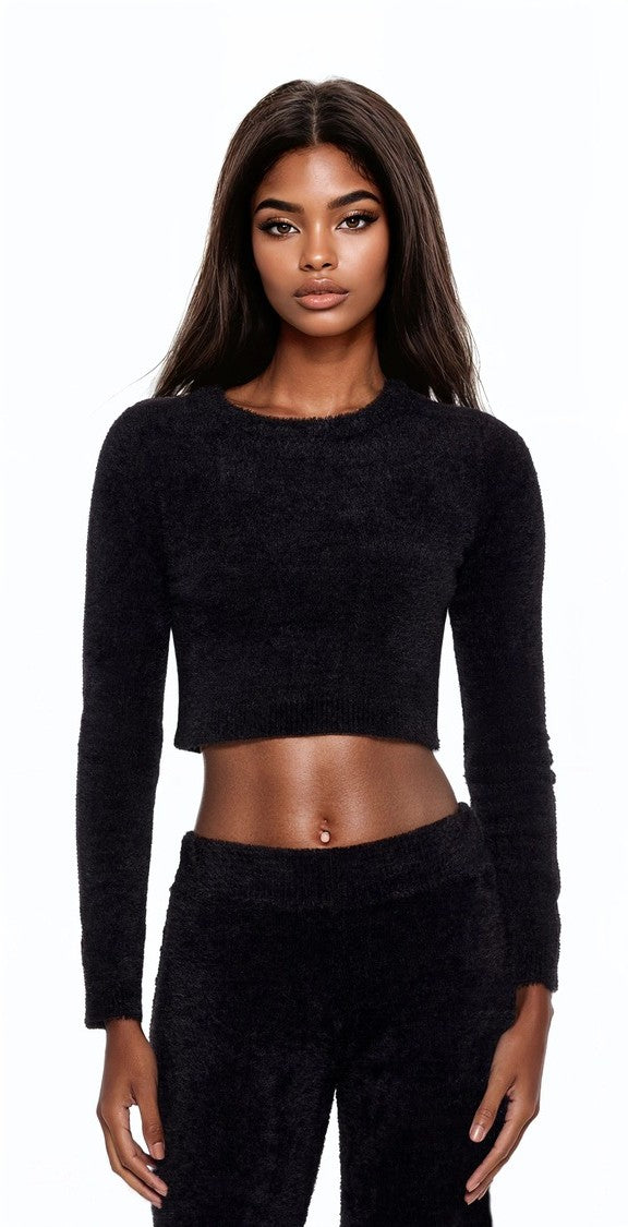 Fuzzy Knit Cropped Sweater | Forever 21 Womens