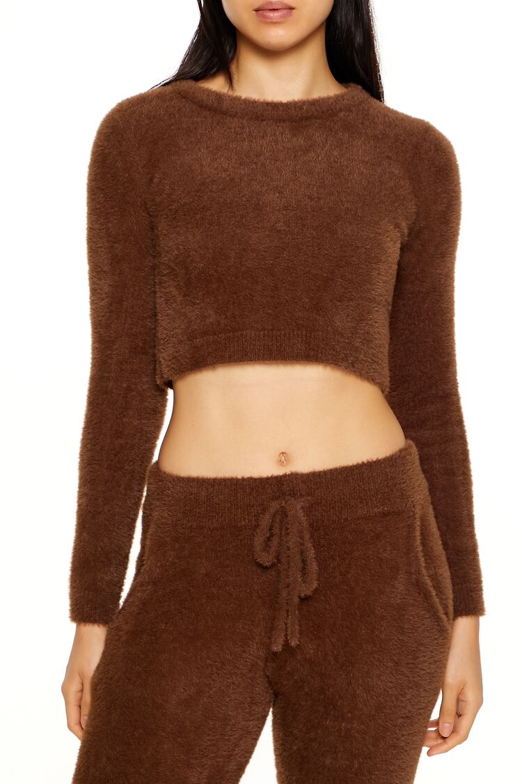 Fuzzy Knit Cropped Sweater | Forever 21 Womens