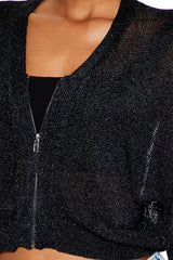 Glitter Knit Zip-Up Sweater | Forever 21 Womens