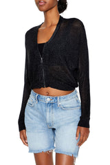 Glitter Knit Zip-Up Sweater | Forever 21 Womens
