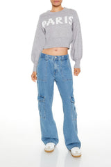 Paris Graphic Cropped Sweater | Forever 21 Womens