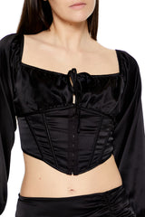 Satin Corset Crop Top | Forever 21 Womens