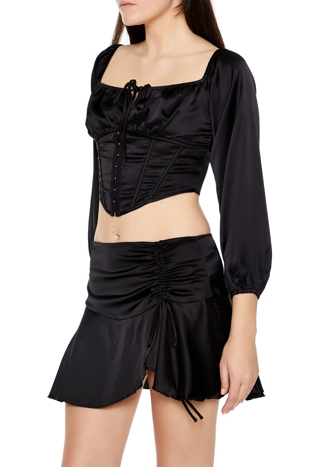 Satin Corset Crop Top | Forever 21 Womens